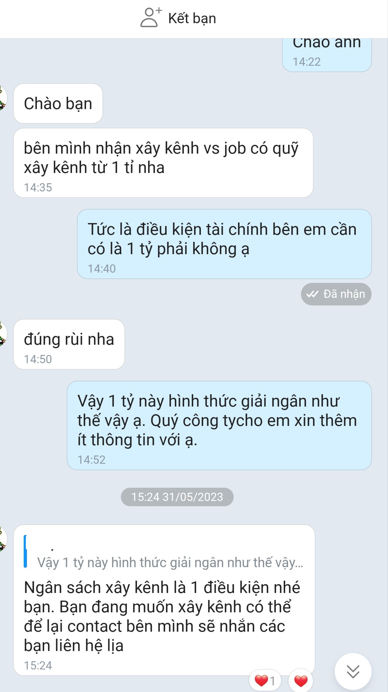 Công ty nhanh chóng đưa ra mức giá từ 1 tỷ đồng mà chưa cần hỏi bất kỳ thông tin nào của khách