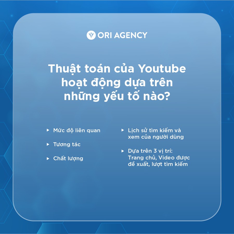 Thuật toán của Youtube hoạt động dựa trên những yếu tố nào?
