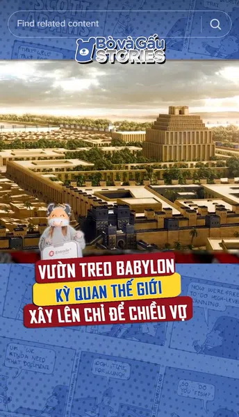 Vườn treo BabyLon - kỳ quan thế giới. Xây lên chỉ để chiều vợ
