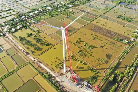 [Photo] Cận cảnh quy trình lắp ráp những Turbine điện gió khổng lồ của dự án 3.200 tỷ đồng ở Bạc Liêu