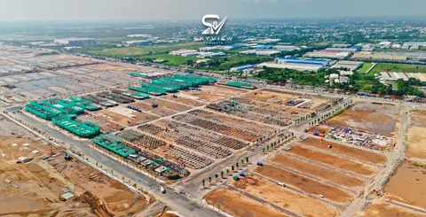 VINHOMES HÓC MÔN: TOÀN CẢNH CÔNG TRƯỜNG ĐẠI ĐÔ THỊ QUA HÌNH ẢNH FLYCAM