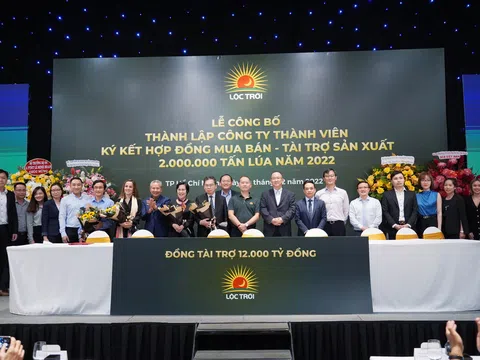 Tập đoàn Lộc Trời công bố đơn hàng 2 triệu tấn lúa và hợp đồng tài trợ 12.000 tỷ đồng với một loạt các ngân hàng