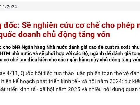 Hai điểm rất quan trọng vừa được bà Thống đốc Nguyễn Thị Hồng đề cập