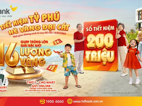 HDBank tiếp tục trao cơ hội “đại cát” tới khách hàng gửi tiết kiệm