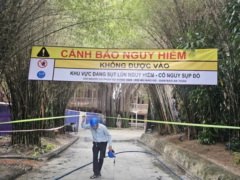 Dự án Stown Gateway làm Resort Phương Nam tiếp tục nghiêng, nguy cơ sụp đổ: Sở Xây dựng yêu cầu phong tỏa, chặn người tiếp cận khu vực nguy hiểm