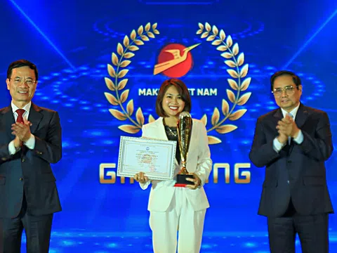 Ông Nguyễn Vũ Anh tự hào Cốc Cốc "là một trong những sản phẩm công nghệ hàng đầu do người Việt làm ra" và đạt giải Vàng Make in Việt Nam 2021